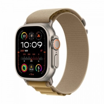 Apple Watch Ultra 2 Smart Watch 49mm / GPS / Cellular / Natural Titanium / Tan Alpine Loop / M