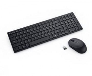 Dell   | Silent Keyboard and Mouse | KM555 | Keyboard and Mouse Set | Wireless | Ukrainian (QWERTY) | Black | 2.4 GHz, Bluetooth 5.1 | Wireless connection