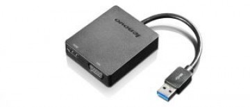 Lenovo   Universal USB 3.0 to VGA/HDMI Black, Adapter