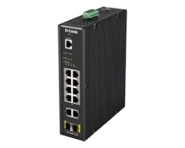 D-link   DIS-200G-12PS L2 Managed Industrial Switch with 10 10/100/1000Base-T and 2 1000Base-X SFP ports  Switch DIS-200G-12PS