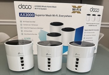 TP-Link Deco X55 WiFi 6 Mesh System, 3er Set AX3000 Dual-Band, 3x Gb LAN/WAN (pro Einheit)