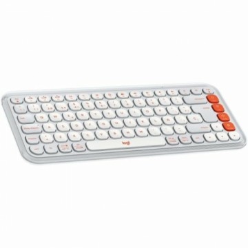 Клавиатура Logitech Pop Icon Белый Испанская Qwerty QWERTY