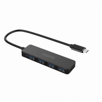 USB-разветвитель APPROX APPC54 USB-C USB 3.0 Чёрный 5 Gbps