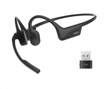 Shokz OpenComm2 Bone Sound Headset with Noise Cancelling Boom Mic and USB-A Adapter, Black