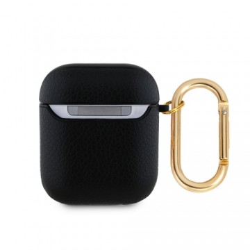 Guess PU Grained Classic Logo Case for AirPods 1|2 Black