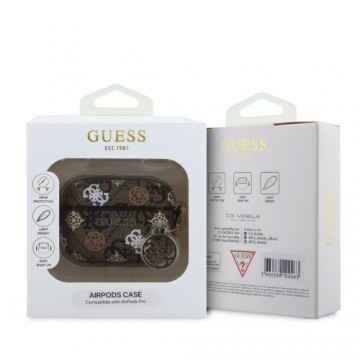 Guess PU 4G Peony Charm Case for AirPods Pro Brown