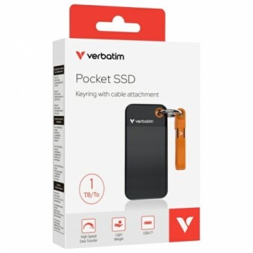 Verbatim Dysk SSD 1TB - brelok do kluczy  z kablem USB 3.2 gen.2 czarno-pomarańczowy|black-orange 32193