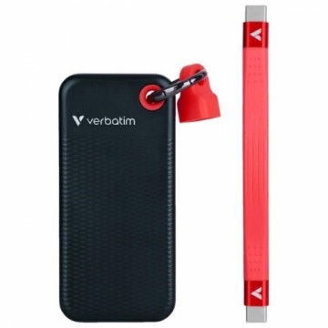 Verbatim Dysk SSD 1TB - brelok do kluczy  z kablem USB 3.2 gen.2 czarno-czerwony|black-red 32192