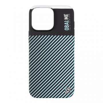 OBAL:ME Flossy Stripes Cover for Apple iPhone 16 Pro Max Black|Sky Blue