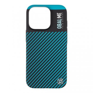 OBAL:ME Flossy Stripes Cover for Apple iPhone 16 Pro Black|Teal