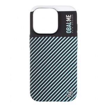 OBAL:ME Flossy Stripes Cover for Apple iPhone 16 Pro Black|Sky Blue