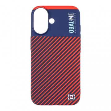 OBAL:ME Flossy Stripes Cover for Apple iPhone 16 Blue|Red