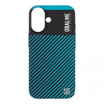 OBAL:ME Flossy Stripes Cover for Apple iPhone 16 Black|Teal