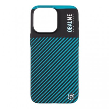 OBAL:ME Flossy Stripes Cover for Apple iPhone 15 Pro Max Black|Teal