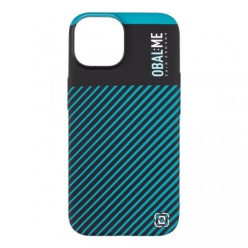 OBAL:ME Flossy Stripes Cover for Apple iPhone 15 Black|Teal