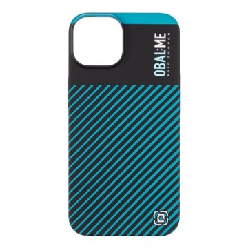 OBAL:ME Flossy Stripes Cover for Apple iPhone 14 Black|Teal