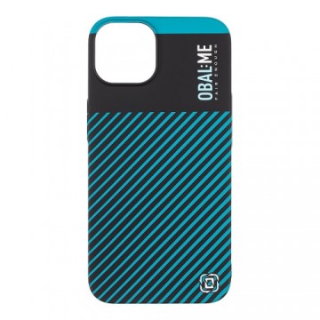 OBAL:ME Flossy Stripes Cover for Apple iPhone 13 Black|Teal