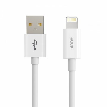 Rock Cable Simple Series - USB to Lightning - 2,4A 2 metres white