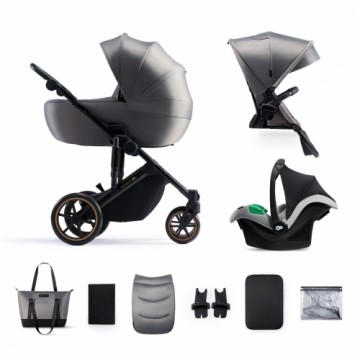 KINDERKRAFT ratiņi 3in1 PRIME 2 3IN1 MINK PRO SHADOW GREY, KSPRIM02GRY300I