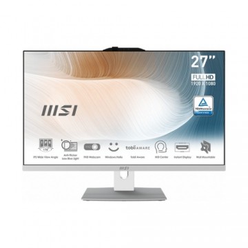 MSI Modern AM272P 1M-838DE All-in-One weiß 27" FHD Display (68,6cm), Intel i5-120U, 8GB RAM, 512GB SSD, Intel Grafik, Windows 11 Pro