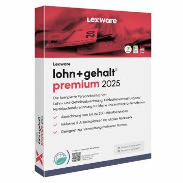 Lexware lohn+gehalt premium 2025 Jahresversion (365-Tage)