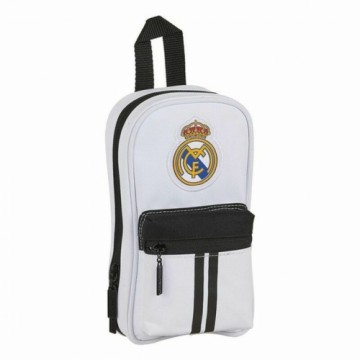 Zīmuļu futrālis Mugursoma Real Madrid C.F. Balts Melns 12 x 23 x 5 cm 33 Daudzums