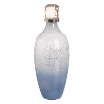 Bottle Blue Silver Resin Crystal 12 x 12 x 33 cm Decorative