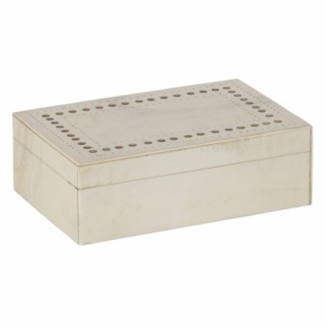 Bigbuy Home Декоративный шкафчик Кремовый Позолоченный Смола Медь 23 x 15 x 8 cm