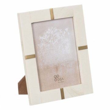 Bigbuy Home Фото рамка Кремовый Позолоченный Смола Медь 15 x 20 cm 20 x 1,5 x 25 cm