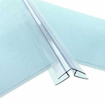 Ridge profile for 4-6mm polycarbonate 6000mm transparent