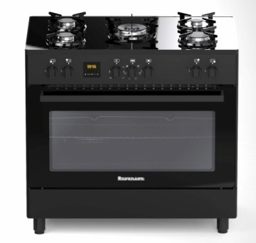 Ravanson KWGE-K90 black gas/electric cooker