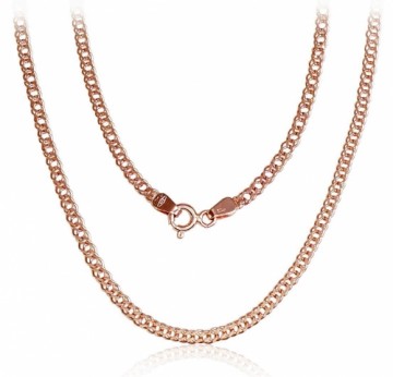 Gold chain Double rombo 2.5 mm, diamond cut #1400042(Au-R), Red Gold 585°, length: 50 cm, 4.55 gr.