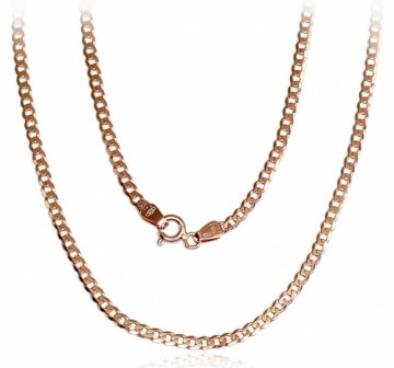 Gold chain Curb 2.3 mm, diamond cut #1400037(Au-R), Red Gold 585°, length: 55 cm, 5.42 gr.