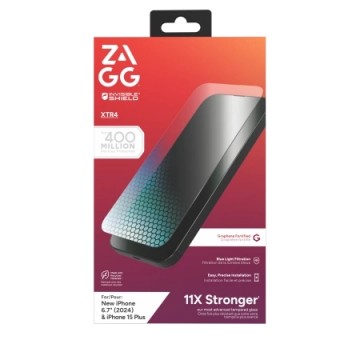 ZAGG InvisibleShield Glass XTR4 Graphene Protective Glass with Blue Light Filter for iPhone 15 Plus | 16 Plus