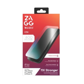 ZAGG InvisibleShield Glass XTR4 protective glass with graphene and blue light filter for iPhone 15|16