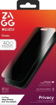 ZAGG InvisibleShield Glass Elite Privacy for iPhone 16 Pro Max