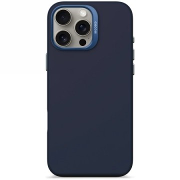 Decoded AntiMicrobial Silicone Backcover Case with MagSafe for iPhone 16 Pro Max - Navy Blue