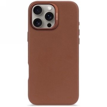 Decoded Leather Backcover case with MagSafe for iPhone 16 Pro Max - brown