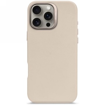 Decoded Leather Backcover case with MagSafe for iPhone 16 Pro Max - beige