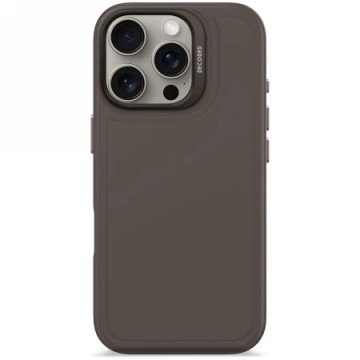 Decoded AntiMicrobial Silicone Stacks Backcover with MagSafe for iPhone 16 Pro - Dark Brown