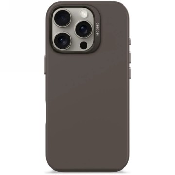 Decoded AntiMicrobial Silicone Backcover with MagSafe for iPhone 16 Pro - Dark Brown