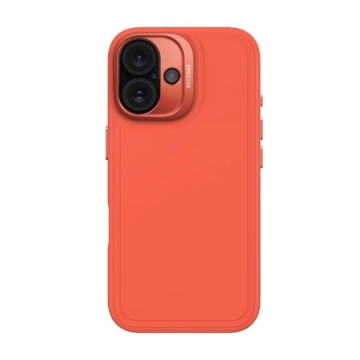 Decoded AntiMicrobial Silicone Stacks Backcover with MagSafe for iPhone 16 - Orange