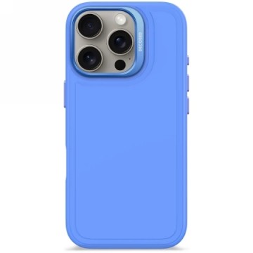 Decoded AntiMicrobial Silicone Stacks Backcover Case with MagSafe for iPhone 16 Pro - Blue