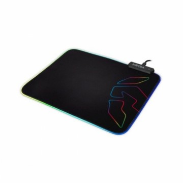 Datorspēļu paliktnis ar LED gaismām Krom Knout RGB RGB (32 x 27 x 0,3 cm) Melns