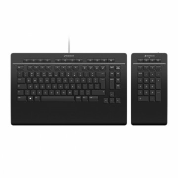 Klaviatūra 3Dconnexion Keyboard Pro with Numpad Melns Spāņu Qwerty