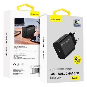 OEM Blavec Wall charger BC1 - Type C - PD 30W (TCBC1-CB30) black