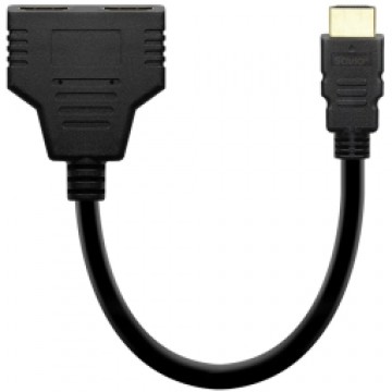 Adapteris Savio HDMI Splitter Male - 2 x HDMI Female