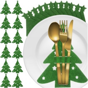 Cutlery case - Christmas trees 12 pcs. Ruhhy 24824 (17956-0)