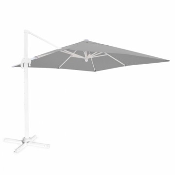 Sunshade Tiber White Light grey Aluminium 300 x 300 x 250 cm LED