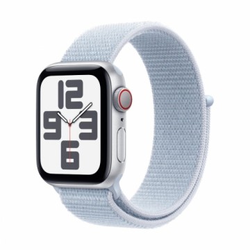 Apple Watch SE Silber Aluminium Sport Loop Blaue Wolke 2024 GPS + Cellular 40mm MXGE3QF/A